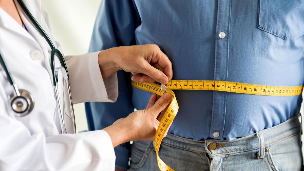 Man with obesity to the doctor
