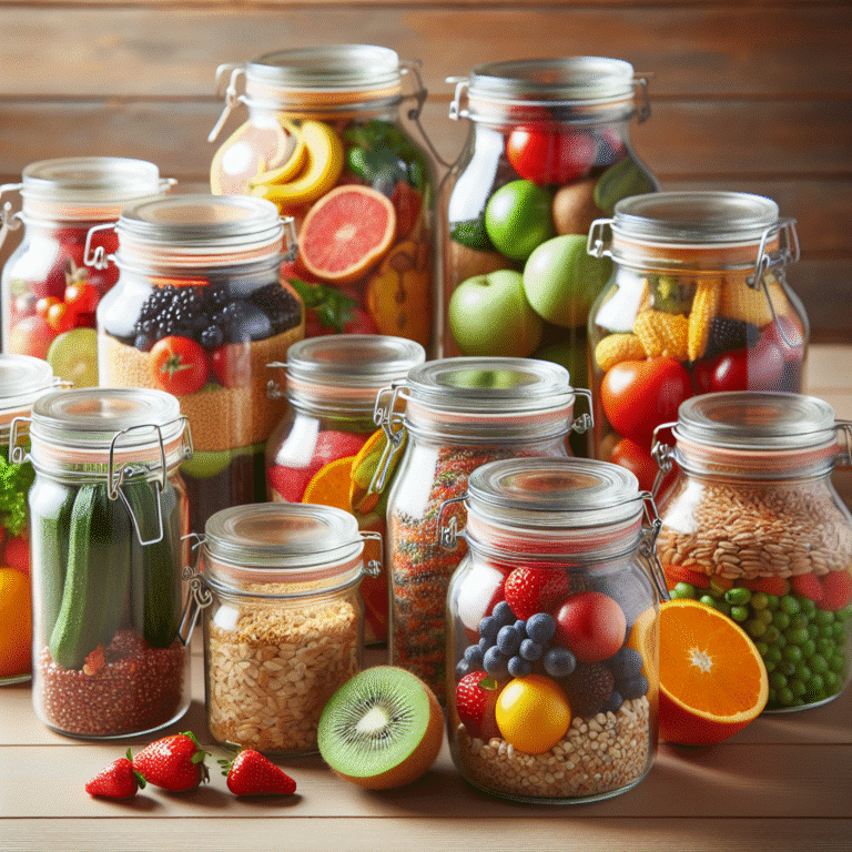 potes de vidro ecológicos para armazenar comida